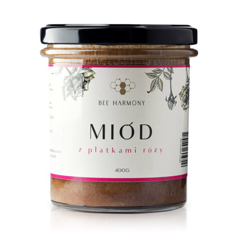 miód płatki róży BeeHarmony
